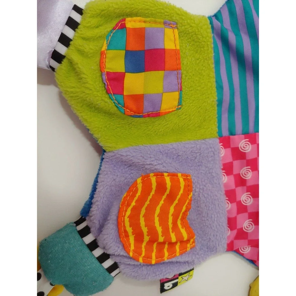 Kids Preferred Teddy bear teether Security Blanket blue purple pink swirl stripe
